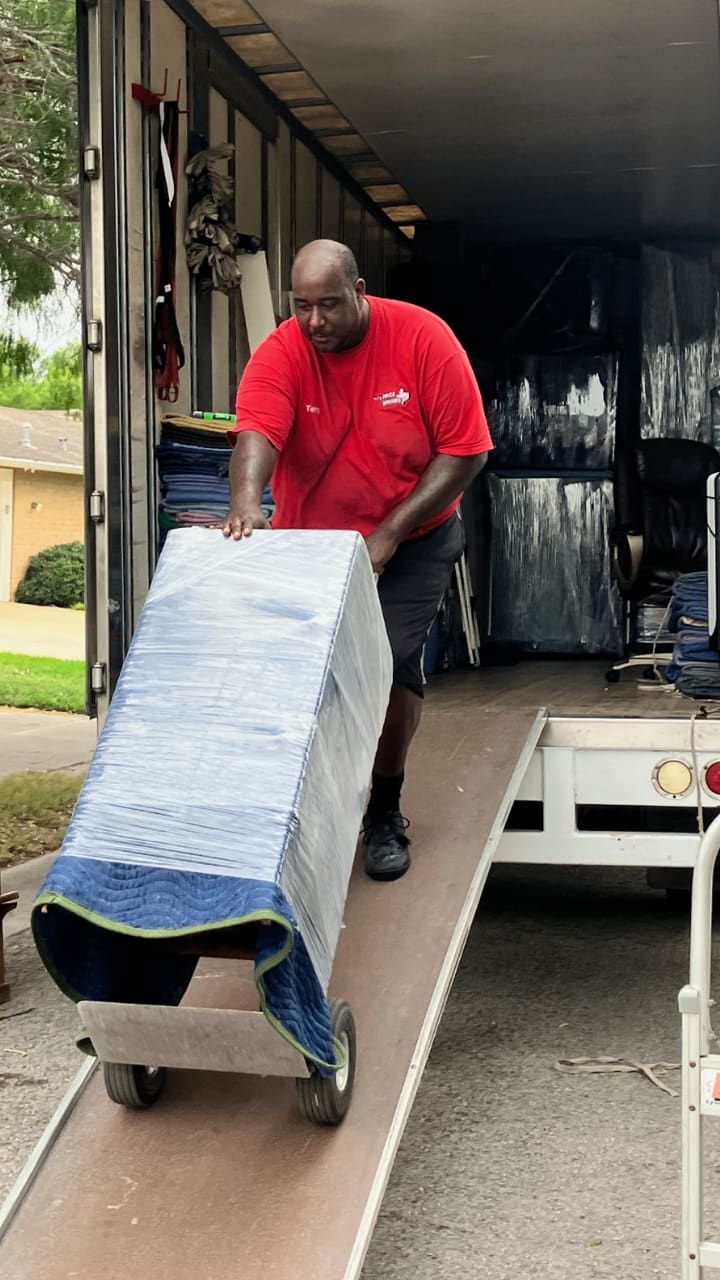 HPM crew stacking boxes in truck